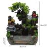 Desktop Fountain Waterfall Fountain Indoor, Stone Mill Portable Small Relaxation Tabletop Fountain Feng Shui Zen Meditation Floor-Standing Fountains Desk Water Feature with LED Light (Stone Mill) view 2