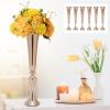 6 Pcs Versatile Trumpet Centerpieces Vases for Table, 22" H Metal Gold Wedding Party Birthday Event Flower Stand Decor view 4