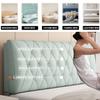 ZZYK Rectangle Headboard Pillow Upholstered Bed Backrest Waterproof Reading Pillow Wedge Cushion Support Backboard Removable Cover for Tatami Dorm Daybed Bed,Blue1,with Headboard 78.7" view 2
