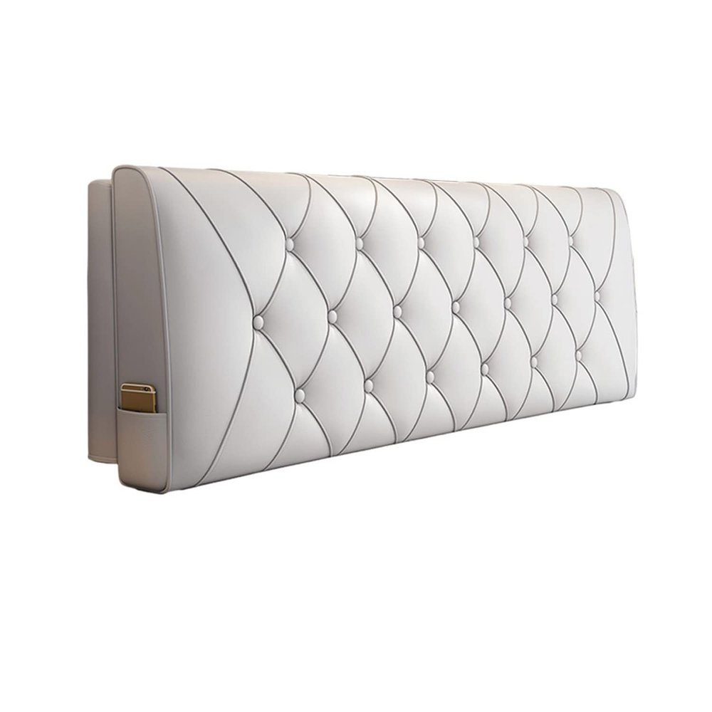 ZZYK Rectangle Headboard Pillow Upholstered Bed Backrest Waterproof Reading Pillow Wedge Cushion Support Backboard Removable Cover for Tatami Dorm Daybed Bed,Gray,with Headboard 78.7"