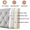 ZZYK Rectangle Headboard Pillow Upholstered Bed Backrest Waterproof Reading Pillow Wedge Cushion Support Backboard Removable Cover for Tatami Dorm Daybed Bed,Gray,with Headboard 78.7" view 4