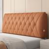 ZZYK Rectangle Headboard Pillow Upholstered Bed Backrest Waterproof Reading Pillow Wedge Cushion Support Backboard Removable Cover for Tatami Dorm Daybed Bed,Orange,with Headboard 70.8" view 1