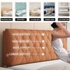 ZZYK Rectangle Headboard Pillow Upholstered Bed Backrest Waterproof Reading Pillow Wedge Cushion Support Backboard Removable Cover for Tatami Dorm Daybed Bed,Orange,with Headboard 70.8" view 2