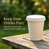 100pcs Disposable Paper Cup Cover, 3.54 inches Recycled Drinking Lid, White Coffee Cup Cover, Hot Cup Lids for Home Kitchen Cafe Parties Wedding Hotel Bars (Without Hole) view 3