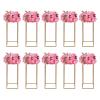 10PCs Metal Flower Stand for Wedding Table Centerpieces, 23.6 in Tall Gold Wedding Flower Stand for Floral Arrangement, Geometric Flower Vase Stand for Party, Events, Home Decor view 1