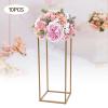 10PCs Metal Flower Stand for Wedding Table Centerpieces, 23.6 in Tall Gold Wedding Flower Stand for Floral Arrangement, Geometric Flower Vase Stand for Party, Events, Home Decor view 3