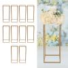 10PCs Metal Flower Stand for Wedding Table Centerpieces, 23.6 in Tall Gold Wedding Flower Stand for Floral Arrangement, Geometric Flower Vase Stand for Party, Events, Home Decor view 4