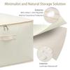Canvas Comforters Bags Closet Organizers and Storage for Quilts Clothes Organization Containers Bins with Sturdy Zipper, Clear Window 75L for Sweaters Blankets Storage Bedroom Collapsible 6Pack view 3