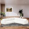 Custom Made NORSBORG Sectional Couch Velvet Replacement Cover Hand Made Fits IKEA NORSBORG 3+3 Corner Sectional Sofa,Only Cover. (Cold White) view 2