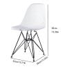 LIOONS Classic Dining Chairs Clear Acrylic Dining Chairs Metal Frame Kitchen Chair Convenient and Comfortable Side Chair Luxury Nordic Dining Room Chairs Stable Load-Bearing view 2