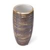 Elements 5.12x5.12x10.83 Inch Black and Gold Textured Ceramic Vase view 1