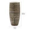 Elements 5.12x5.12x10.83 Inch Black and Gold Textured Ceramic Vase view 2