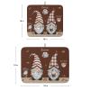 Kitchen Dish Drying Mat 2 Pack 16x18inch, Coffee Gnome Coffee Beans on Brown Background Dish Mat Absorbent Microfiber Dish Drainer Mat Washable Drying Pad for Kitchen Countertop Sink view 3