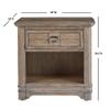 American Woodcrafters Meadowbrook Beige Antique Sand Wood One Drawer Farmhouse Nightstand view 3