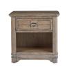 American Woodcrafters Meadowbrook Beige Antique Sand Wood One Drawer Farmhouse Nightstand view 4