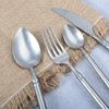 24 Piece Vintage Silverware Set with Steak Knives for 6,18/10 Stainless Steel Snowflake silver frosted Flatware Set, Tableware Cutlery Set, Kitchen Utensils Set Dishwasher Safe view 3