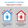 100% Blackout Window Film,Thermal Insulation Reflective Film,Double Aluminum Foil Insulation Film,Privacy Film for Glass,Windproof Soundproof Heat Control Window Tinting Film (20''x79'') view 3