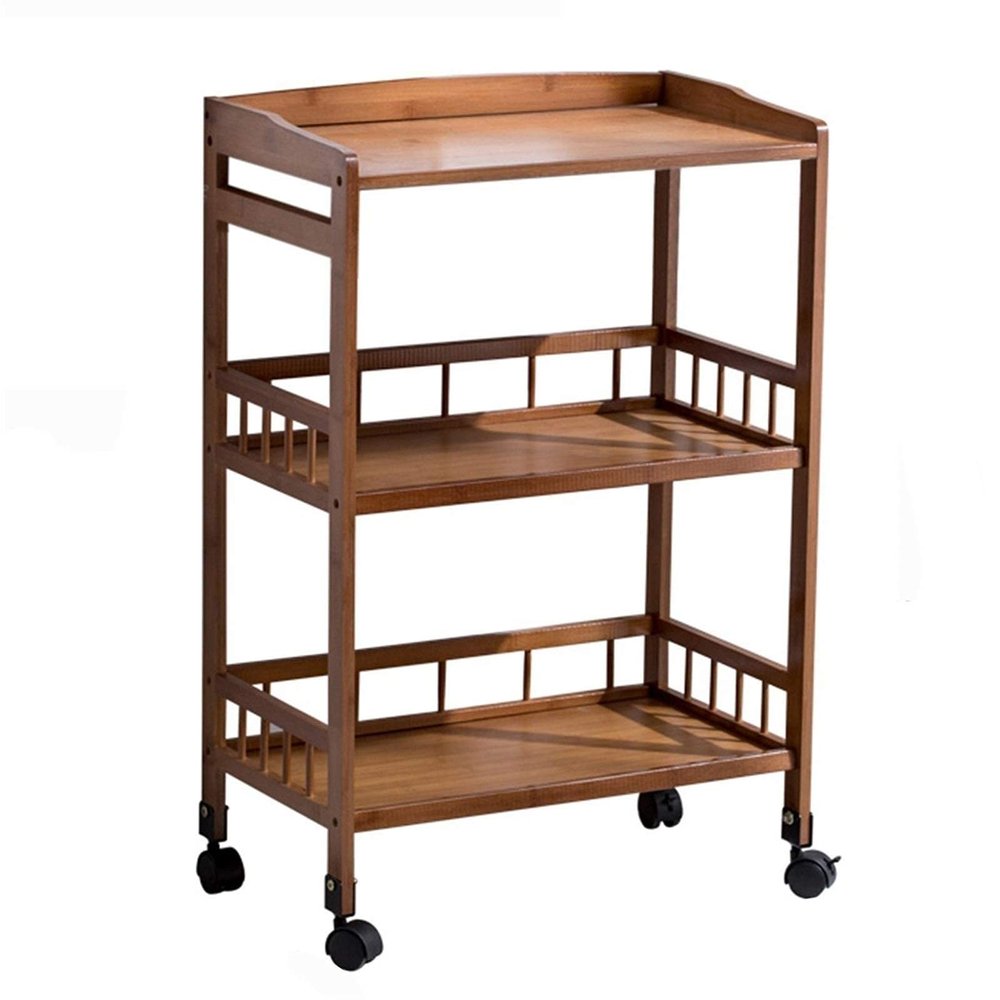JATIBOSH Movable Trolleys,with Storage Shelves Kitchen Island Cart,Rolling Kitchen Cart Home Bar Serving Carts Kitchen Cart with Storage/Style 3 (Style 3)