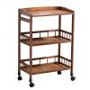 JATIBOSH Movable Trolleys,with Storage Shelves Kitchen Island Cart,Rolling Kitchen Cart Home Bar Serving Carts Kitchen Cart with Storage/Style 3 (Style 3) view 1