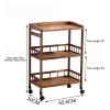 JATIBOSH Movable Trolleys,with Storage Shelves Kitchen Island Cart,Rolling Kitchen Cart Home Bar Serving Carts Kitchen Cart with Storage/Style 3 (Style 3) view 2