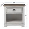 American Woodcrafters Meadowbrook White-Washed Wood Farmhouse Style Storage Nightstand view 3