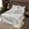 Erosebridal Marble Watercolor Bedspread Queen Size Abstract Quilt Set for Women Men, Stone Pattern Coverlet Set Gold Metallic Bedding Set, Grey Mountain Fluid Bed Cover Soft Cozy view 1