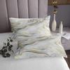 Erosebridal Marble Watercolor Bedspread Queen Size Abstract Quilt Set for Women Men, Stone Pattern Coverlet Set Gold Metallic Bedding Set, Grey Mountain Fluid Bed Cover Soft Cozy view 3