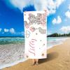 Personalized Elephant Beach Towel for Kids - Quick Dry Custom Name Love Gift Bath Towel for Boys and Girls - Perfect for Travel Swimming(39"x71") view 1