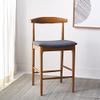Safavieh Home Collection Lionel Retro Walnut/Dark Grey Cushion 26-inch Counter Stool view 2