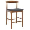 Safavieh Home Collection Lionel Retro Walnut/Dark Grey Cushion 26-inch Counter Stool view 4