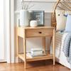 SAFAVIEH Home Collection  Boden Natural 1-Drawer Nightstand, Fully Assembled Bedside Table with Storage for Bedroom (NST9202B) view 2