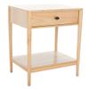 SAFAVIEH Home Collection  Boden Natural 1-Drawer Nightstand, Fully Assembled Bedside Table with Storage for Bedroom (NST9202B) view 4