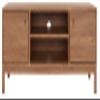 SAFAVIEH Galio TV Stand for up to 65" Flatscreen  Oak & Gold, 2 Doors with Interior Storage, 2 Open Shelves, Entertainment Media Console (MED9612D) view 2