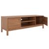 SAFAVIEH Galio TV Stand for up to 65" Flatscreen  Oak & Gold, 2 Doors with Interior Storage, 2 Open Shelves, Entertainment Media Console (MED9612D) view 3