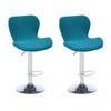 Bifaunvogel Counter Height Bar Chairs Cover Set of 2 Jacquard Swivel Bar Stools Slipcovers Stretchable Swivel Barstools Chair Covers Protector for Home Kitchen Bar Cafe Peacock Blue view 1