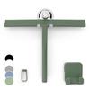GTEWERK Silicone Shower Squeegee for Glass Doors & Mirrors with Stainless Steel Core, Streak-Free & No-Squeak Window Cleaning, 3-in-1 No-Drill Mount (Hook/Suction/Adhesive),Green, 11 Inches view 1