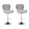 Bifaunvogel Counter Height Bar Chairs Cover Set of 2 Jacquard Swivel Bar Stools Slipcovers Stretchable Swivel Barstools Chair Covers Protector for Home Kitchen Bar Cafe Light Grey view 1