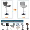 Bifaunvogel Counter Height Bar Chairs Cover Set of 2 Jacquard Swivel Bar Stools Slipcovers Stretchable Swivel Barstools Chair Covers Protector for Home Kitchen Bar Cafe Light Grey view 2