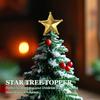 jojofuny 50pcs Mini Christmas Tree Star: Miniature Gold Christmas Tree Top Star Topper Decorations for Holiday Party Centerpiece Treetop Decor view 2