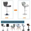 Bifaunvogel 4 Pack Counter Height Bar Chairs Cover Velvet Swivel Bar Stools Slipcovers Stretchable Swivel Barstools Chair Covers with Back for Bar Home Kitchen Cafe Light Grey view 2