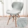 Bifaunvogel 4 Pack Counter Height Bar Chairs Cover Velvet Swivel Bar Stools Slipcovers Stretchable Swivel Barstools Chair Covers with Back for Bar Home Kitchen Cafe Light Grey view 3