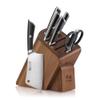 Cangshan ELBERT Series German Steel Forged Cleaver Knife Block Sets, Acacia (7-Piece, Black) view 1
