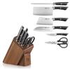 Cangshan ELBERT Series German Steel Forged Cleaver Knife Block Sets, Acacia (7-Piece, Black) view 2