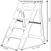 Katzowen Wood Step Stool Ladder Ladder Stool 5 Steps Foot Stools Adult Portable Flower RackIndoor Kitchen Bathroom 2 view 2