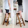 Katzowen Wood Step Stool Ladder Ladder Stool 5 Steps Foot Stools Adult Portable Flower RackIndoor Kitchen Bathroom 2 view 4