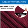 Bifaunvogel Counter Height Bar Chairs Cover Set of 4 Jacquard Swivel Bar Stools Slipcovers Stretchable Swivel Barstools Chair Covers Protector for Home Kitchen Bar Cafe Wine red view 3