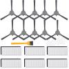 JJ Neumann Replacement Parts Accessories Compatible with XIEBro K10 Robot Vacuum Cleaner Replacement, 10 Side Brushes and 6 Filters view 1