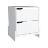 FM FURNITURE Lovell Nightstand with 2 Drawers, White view 4