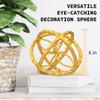 Everydecor Metal Decorative Sphere for Home Decor - Trendy Gold, 6"x 6" and Distressed Black, 4,5" x 4,5", Bundle view 3