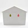 RORPOIR Birdhouse Key Ring Holder with 2 Sparrows Abs Plastic Wall Mountable White Birdhouse view 3